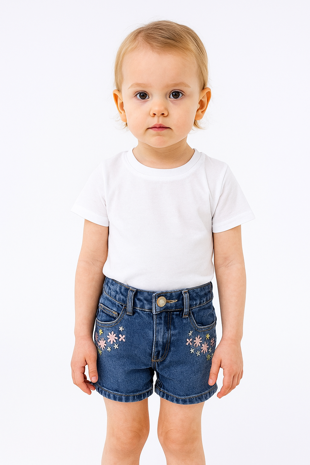 Floral Denim Shorts