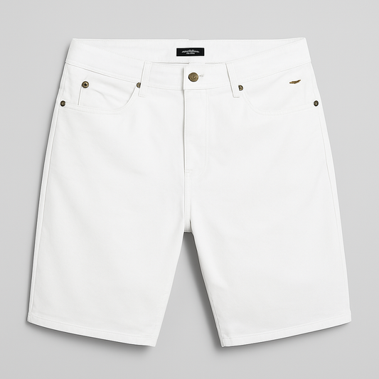 White Cotton Shorts
