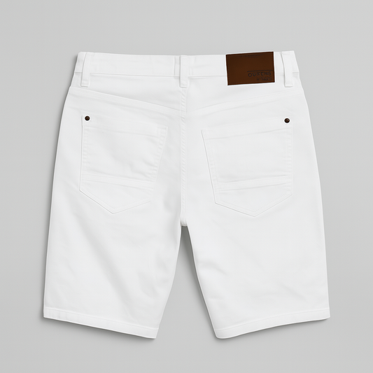White Cotton Shorts